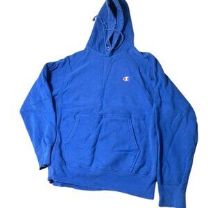 Champion Hoodie Men's Size Medium Blue Long Sleeve Sweatshirt Pullover Outdoor